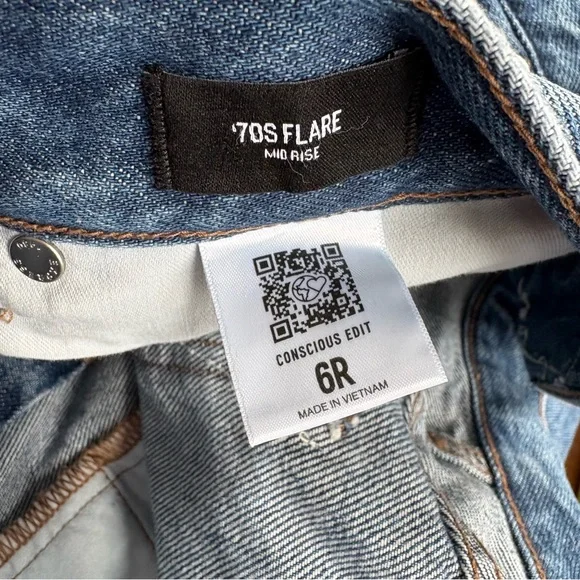Handmade Upcycled 70s Flare Hippie Patchwork Jeans
